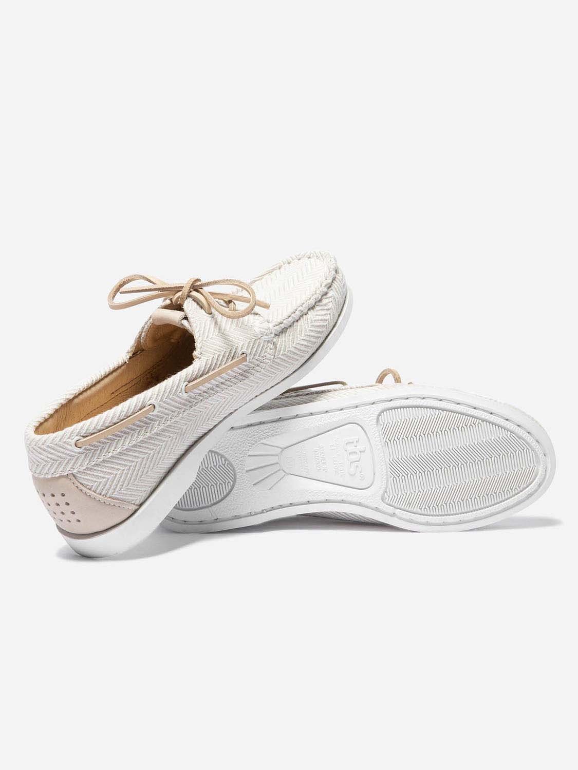 Chaussures Bateau Femme Coton  Beige