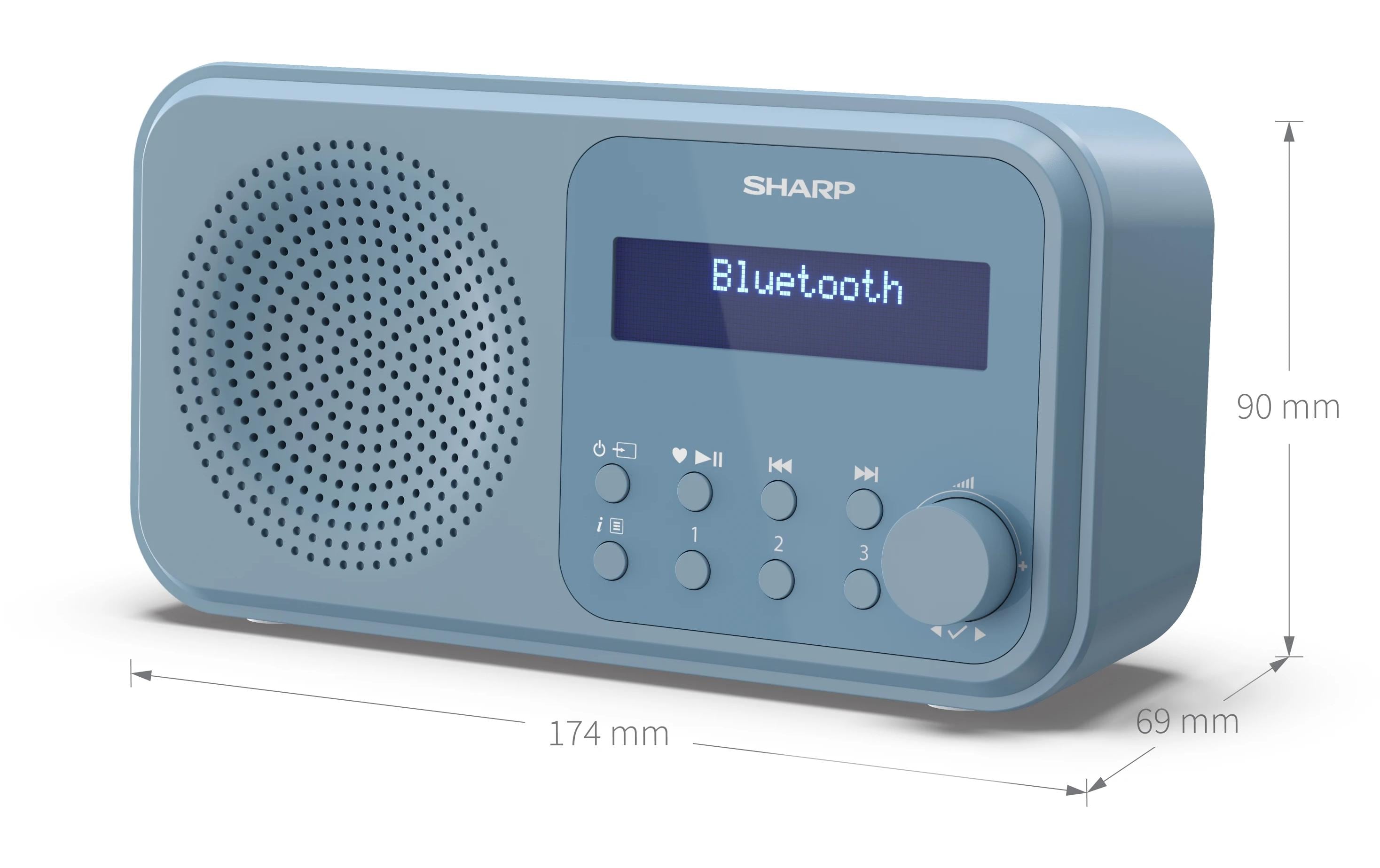 DAB+ Radio DR-P420 – BlauTragbares Digitalradio mit Bluetooth