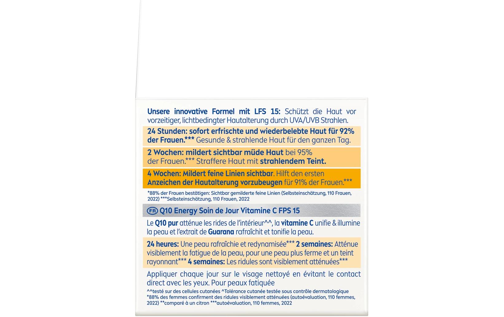 Tagescrème Q10 Energy Anti-Falten LSF 15 50 mlTagespflege Anti-Falten mit LSF 15