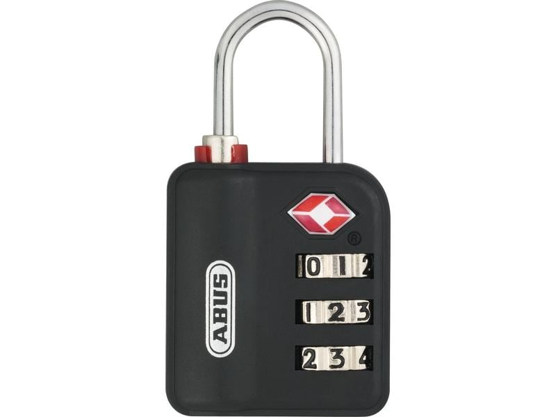 Abus Vorhängeschloss 147TSA/30 B Schwarz Kunststoff Vorhangschloss mit einstellbarem Zahlencode