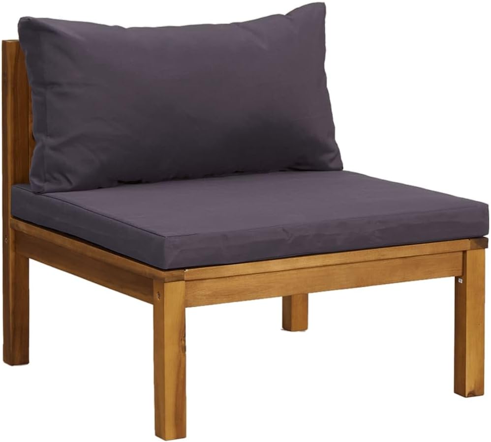 vidaXL Akazienholz Massiv Gartensofa 3-Sitzer mit Kissen Ecksofa Mittelsofa Sofa Lounge Gartenset Garten Garnitur Sitzgruppe Sitzgarnitur Gartenmöbel