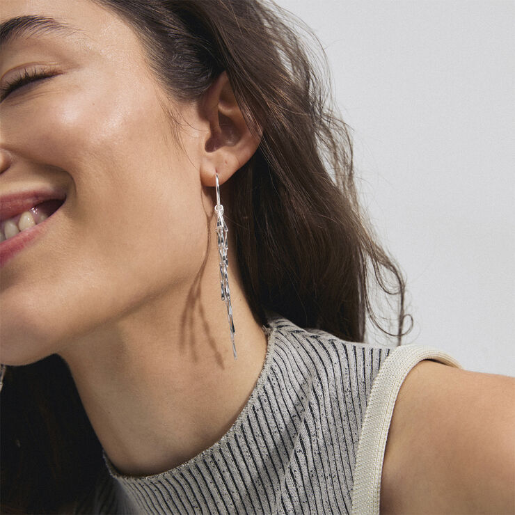 Pilgrim CONNECT recycled earrings silver-plated Sølv