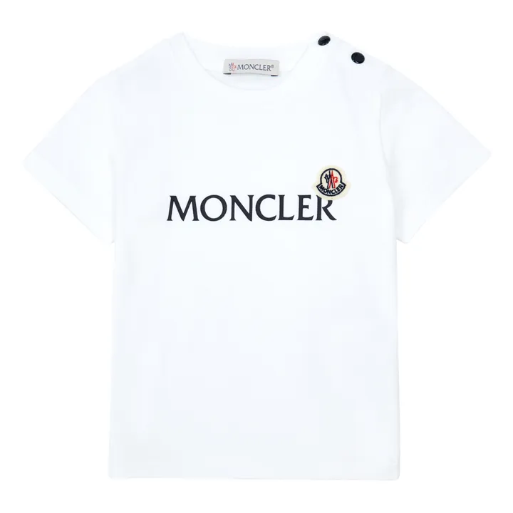 Moncler T-shirt Boutons Logo | Blanc