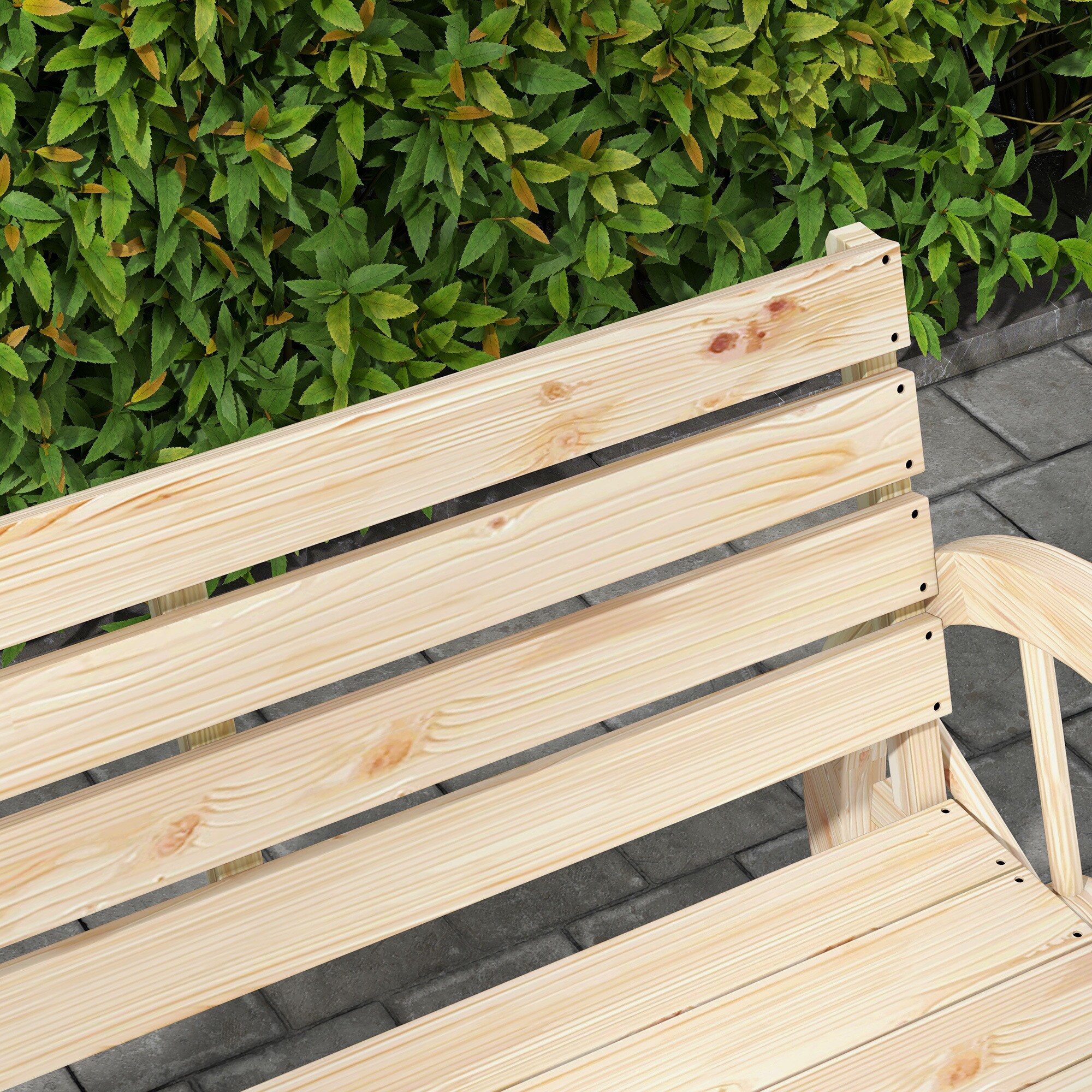 Outsunny Gartenbank mit Holzrahmen braun L105,5 x B56 x H79 cm