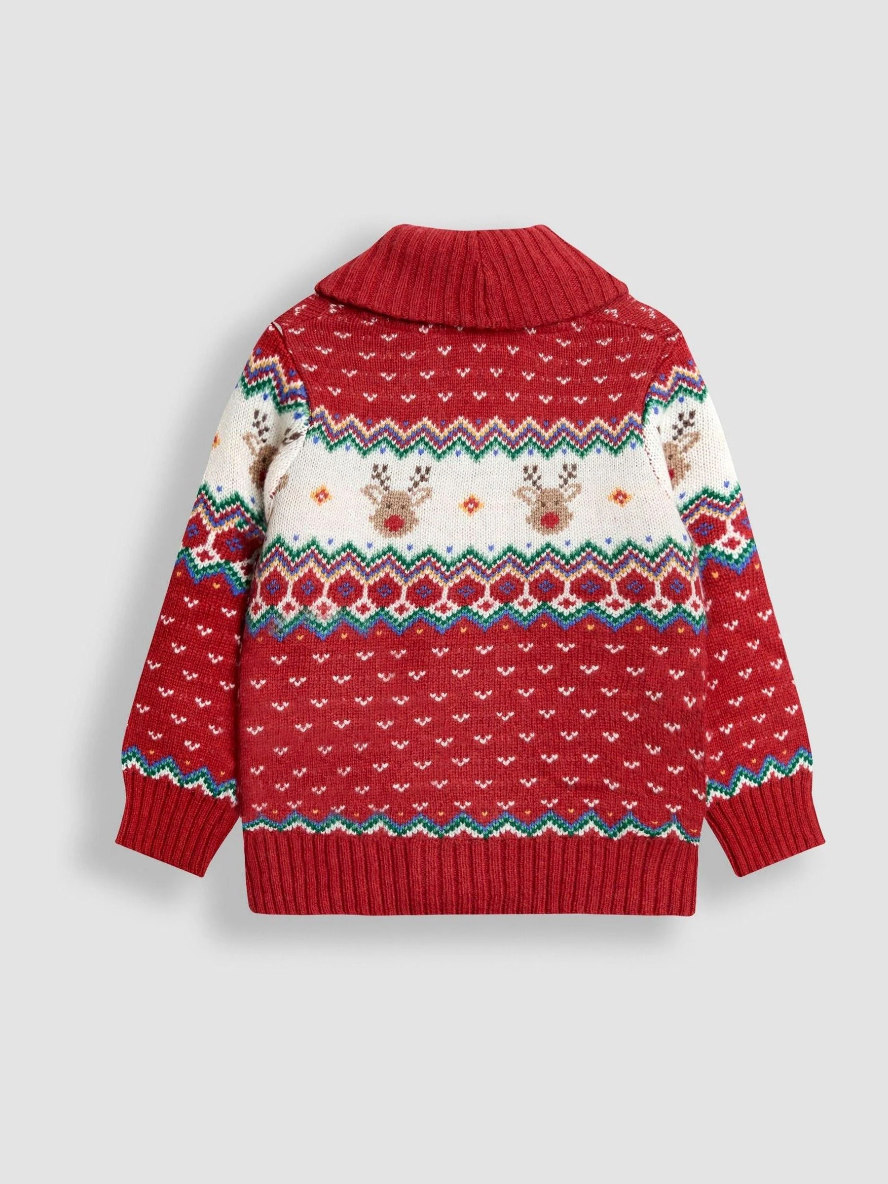 JoJo Maman Bébé - Gebreid vest met fairisle