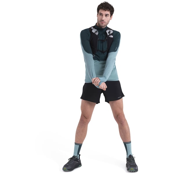 T-shirt thermique ICEBREAKER M MERINO 200 REALFLEECE DESCENDER LS HALF ZIP FATHOM GRN/CLOUD RAY/CB