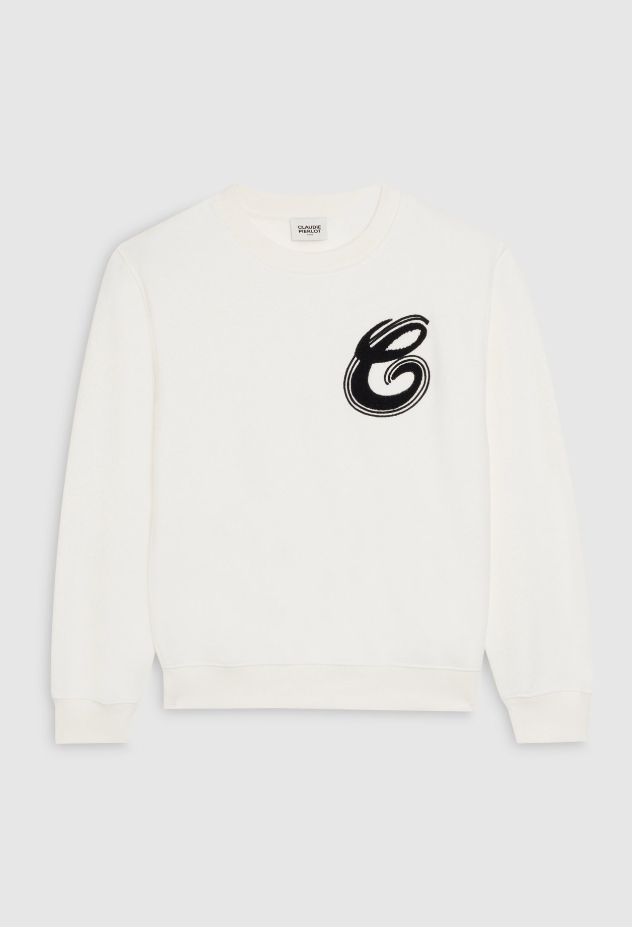 Sweatshirt ecru patch C