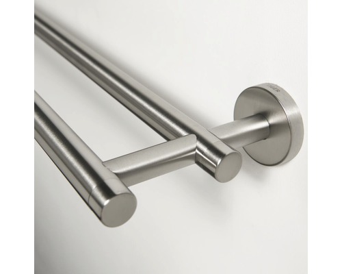 Dubbele handdoekhouder TIGER Boston 60 cm Inox mat