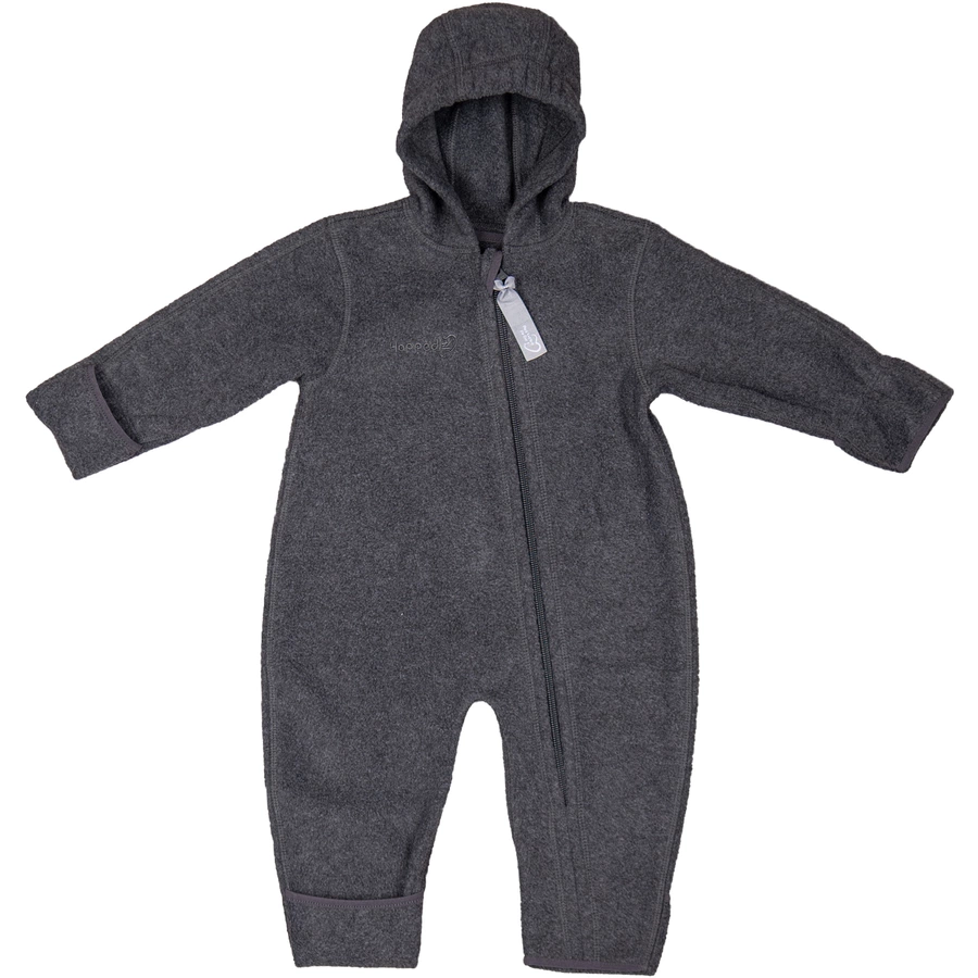 Hoppediz Overall Fleece-Overall mit Umschlagbündchen anthrazit