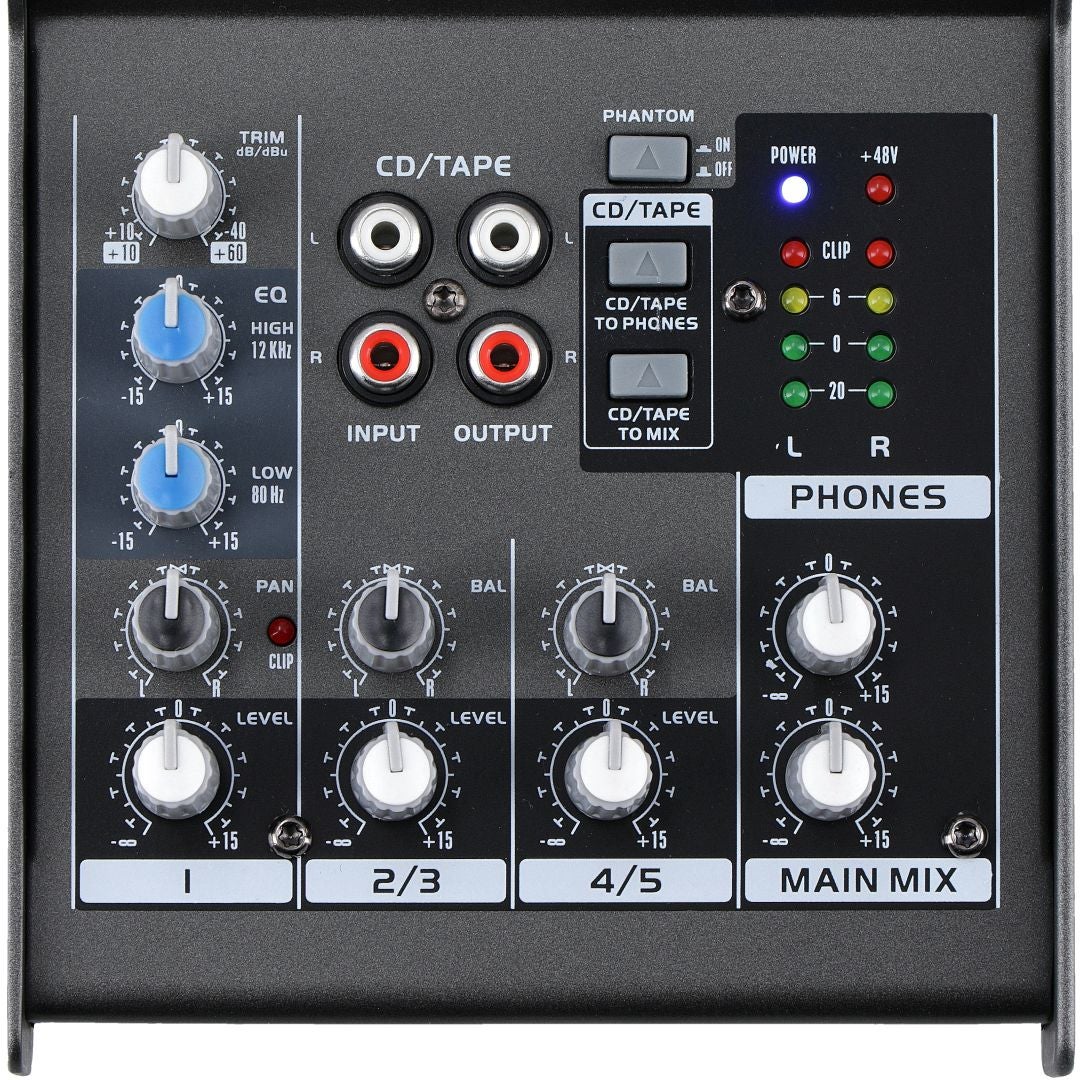 Devine MixPad 502 professionele 5-kanaals mixer