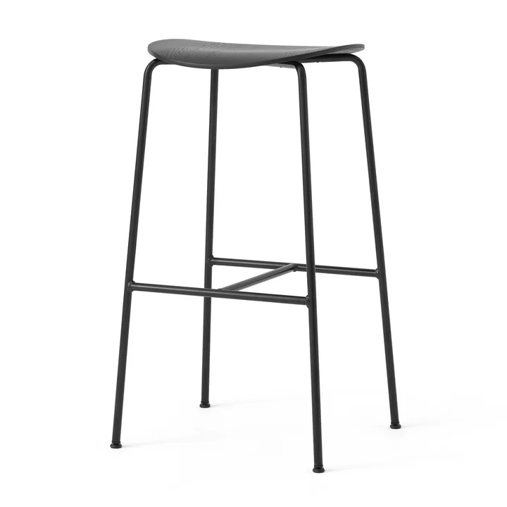 &Tradition - Pavilion AV38 Barhocker, H 79 cm, Eiche schwarz (Kunststoffgleiter)