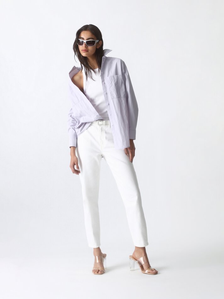 Camisa de manga comprida oversized - Lilás