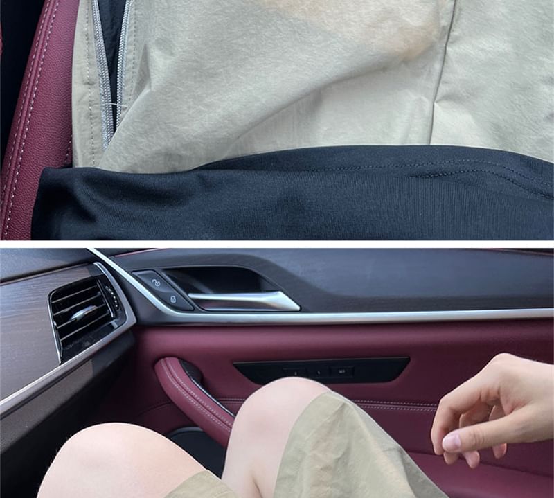 Breeson - Hoge taille, rits aan de zijkant, effen, wijde pijpen, shorts