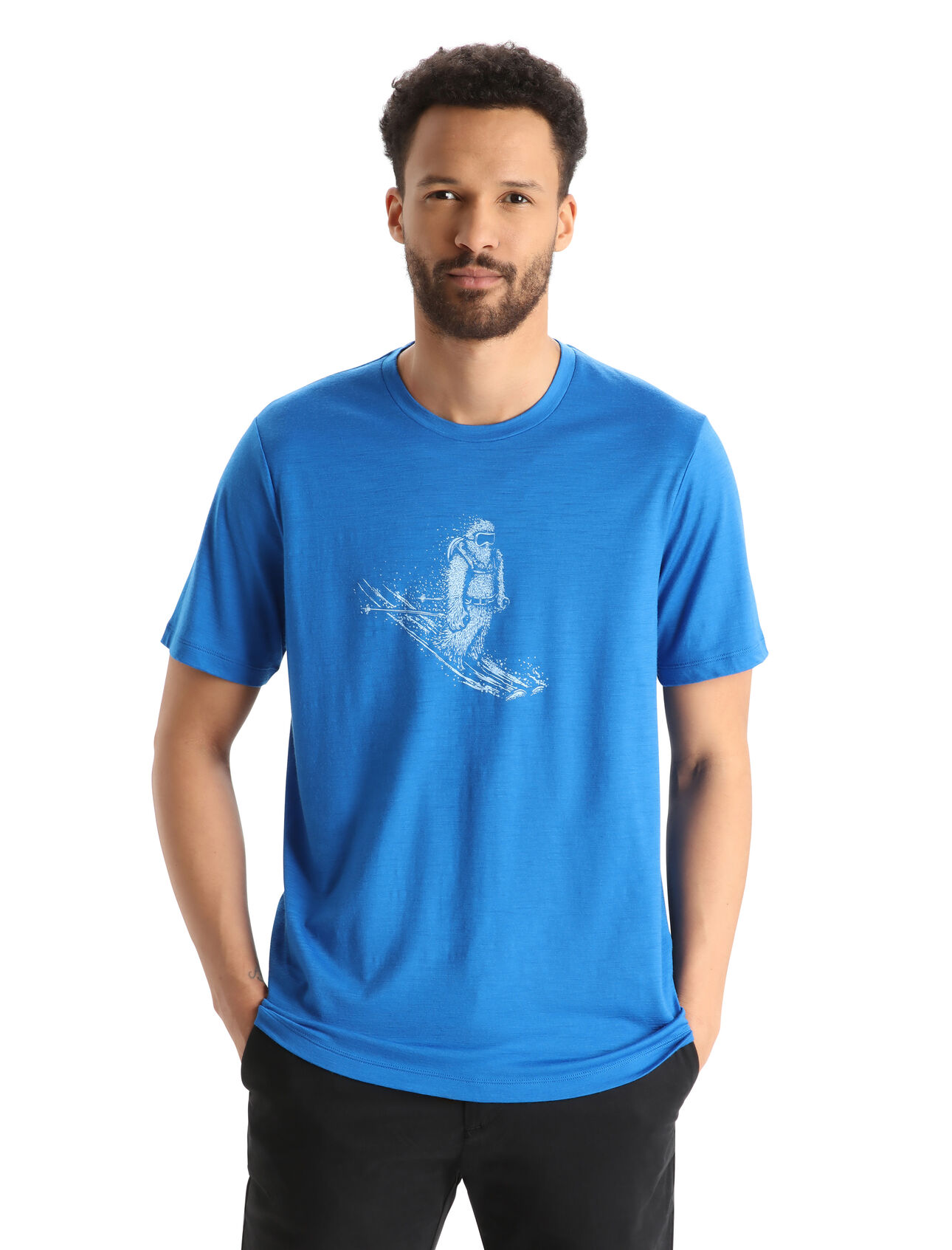 Tech Lite II SS Tee Skiing Yeti Herre IB580/Lazurite