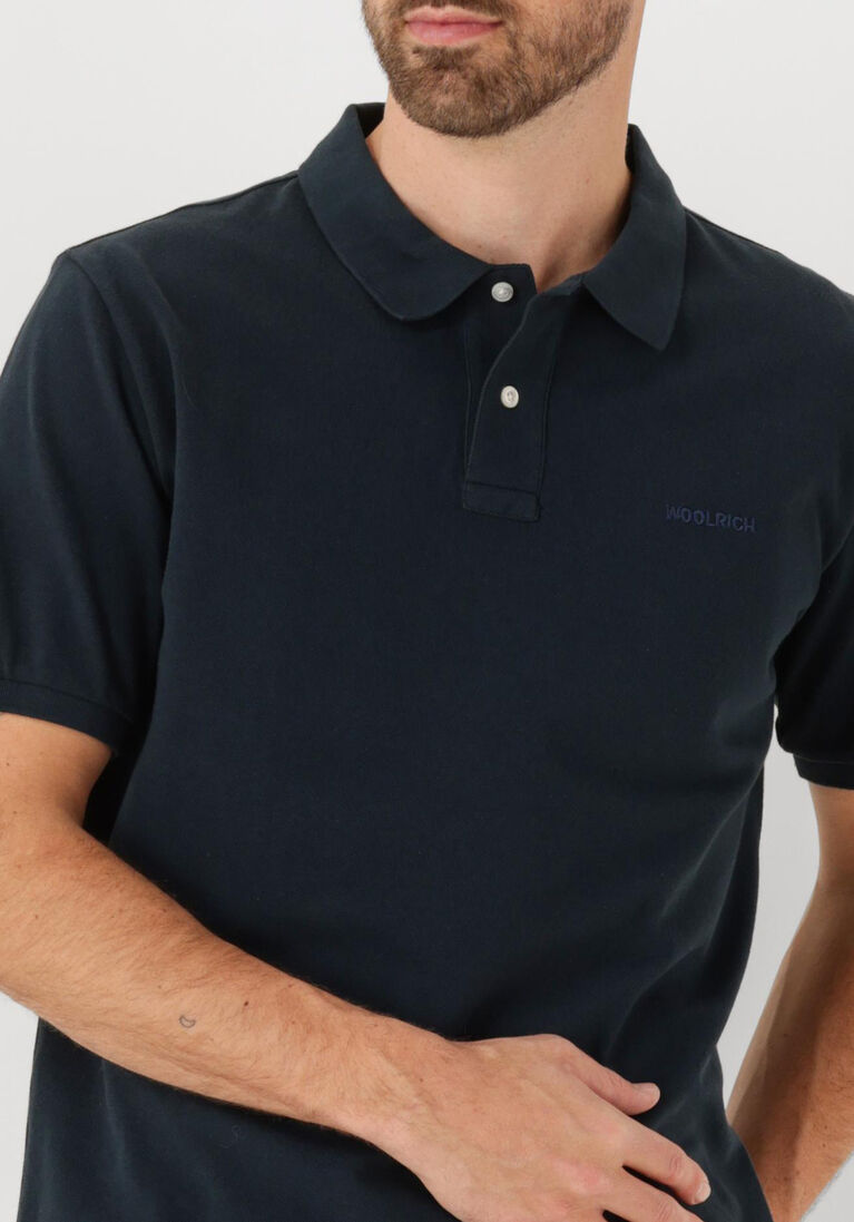 donkerblauwe woolrich polo classic american polo