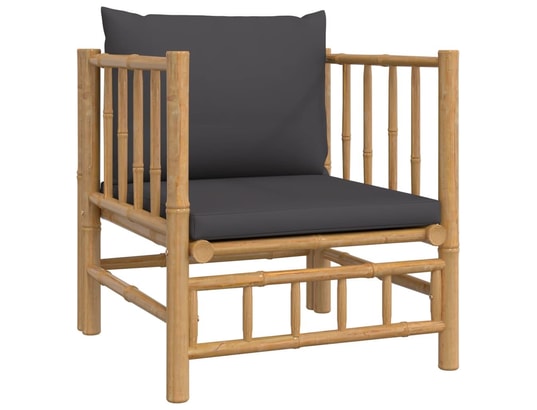 LES TENDANCES - Salon extérieur Salon de jardin-gris-6 places-55x65x30-490590