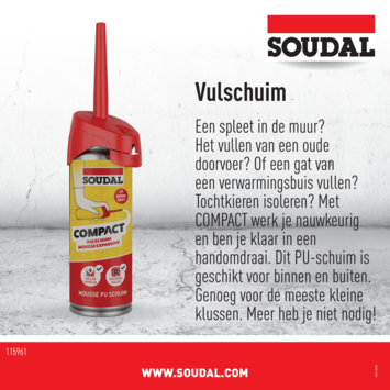 Soudal PU-schuim Compact 150 ml