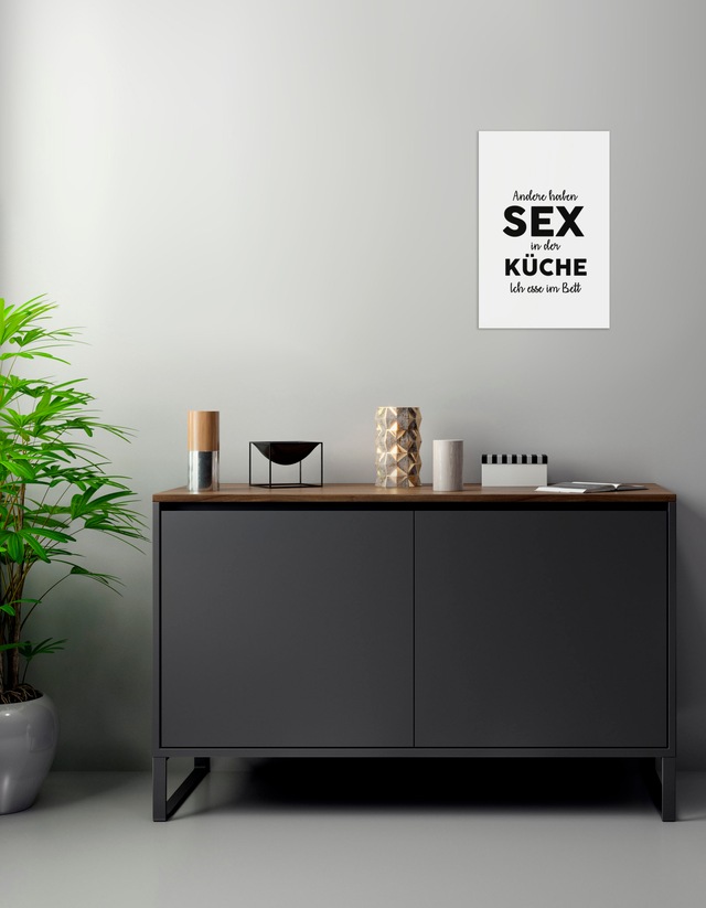 queence Wanddekoobjekt »Andere haben Sex in der ...« Stahlschild, Blechschild, Spruch, Witzig, Wanddeko, retro, 20x30cm