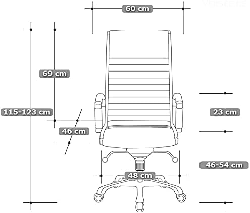 VERSEE Premium Echt-Leder Chefsessel Montreal in Weiss - Ergonomischer Designstuhl für Büro und Home-Office - Sitzhöhe 46-54cm - Belastbar bis 150kg