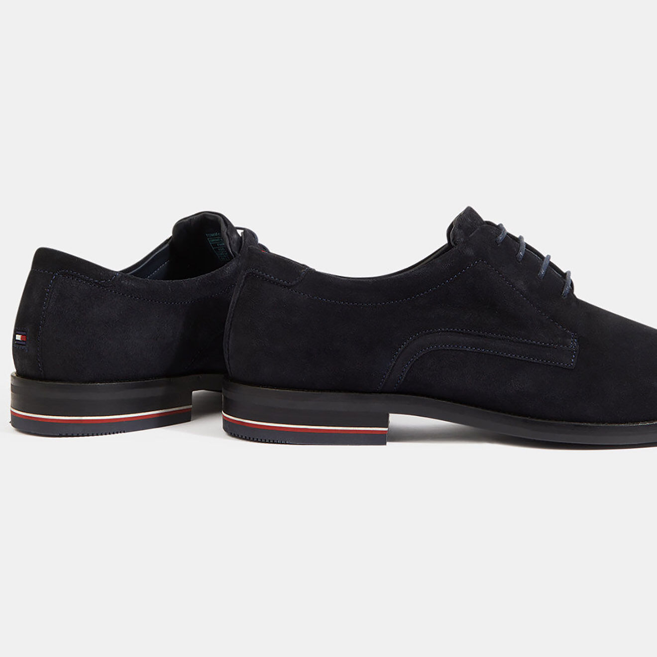 Tommy Hilfiger Derbies en Velours de Cuir Corporate bleu marine