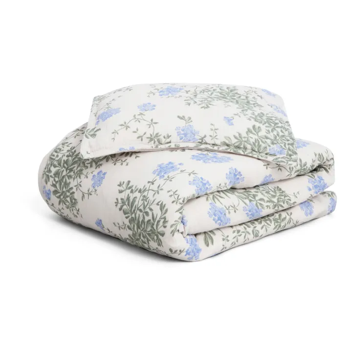 garbo&friends Parure de lit Plumbago en coton bio | Bleu