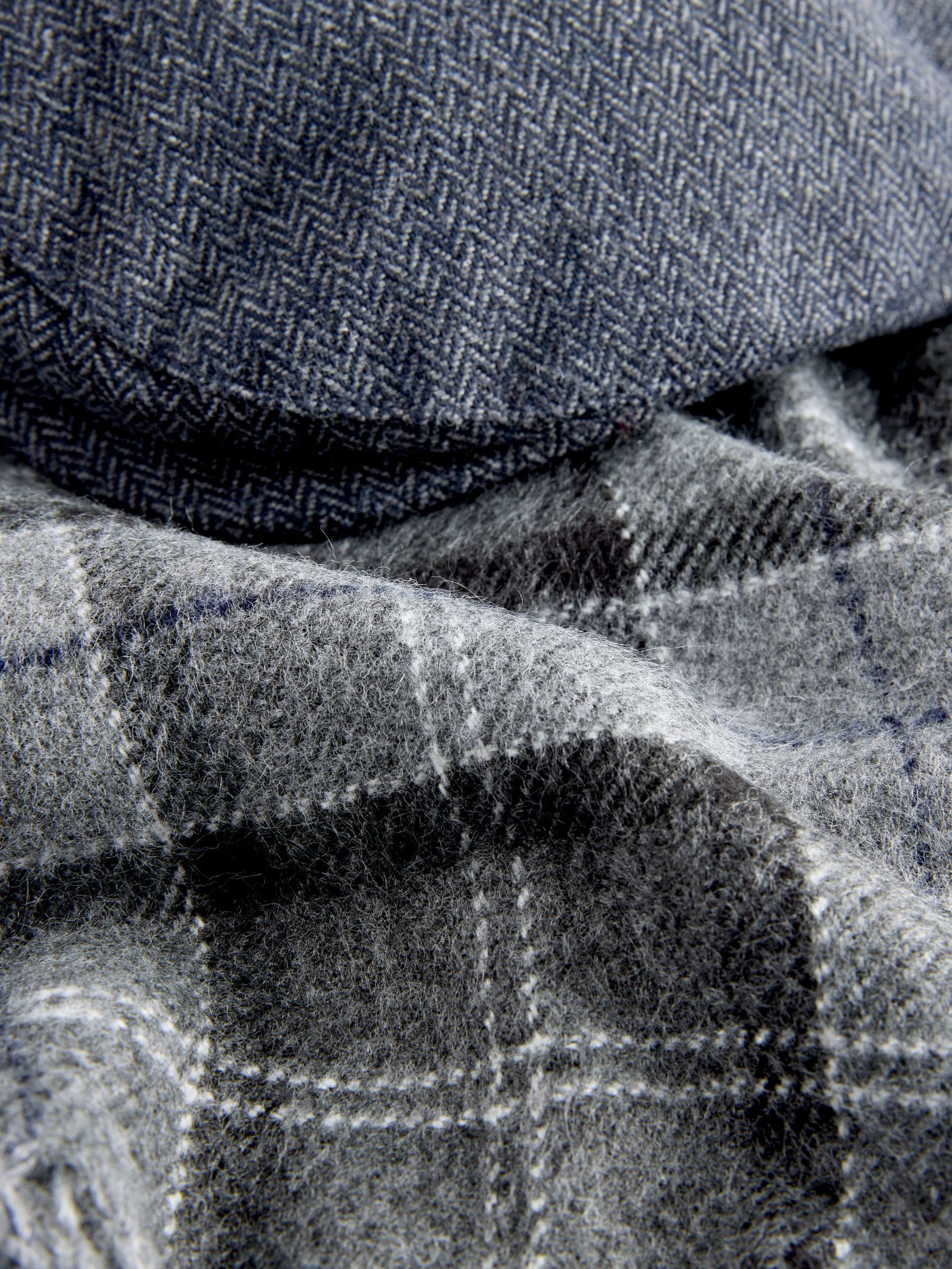 Grijs - Check Flat Cap And Scarf Set