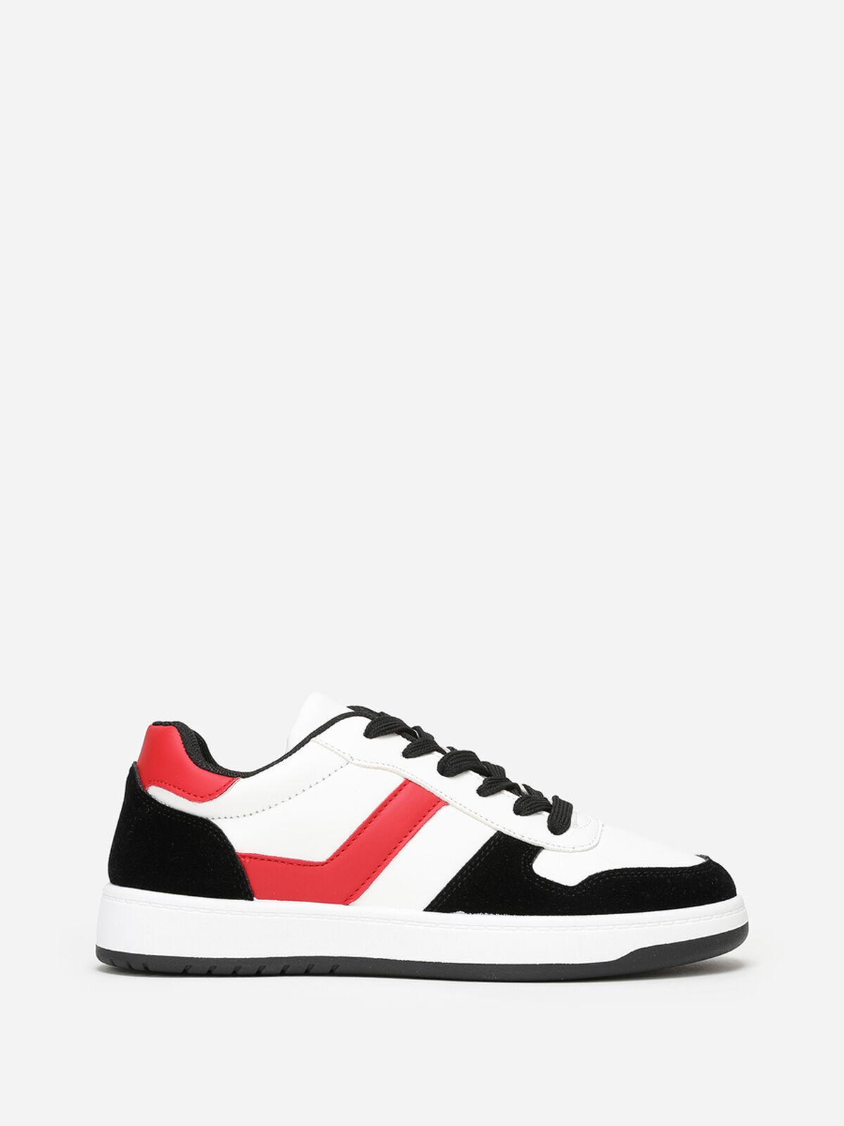 Baskets bi-matières- Noir
