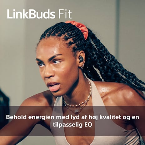 Sony LinkBuds Fit trådløse in-ear høretelefoner – hvid