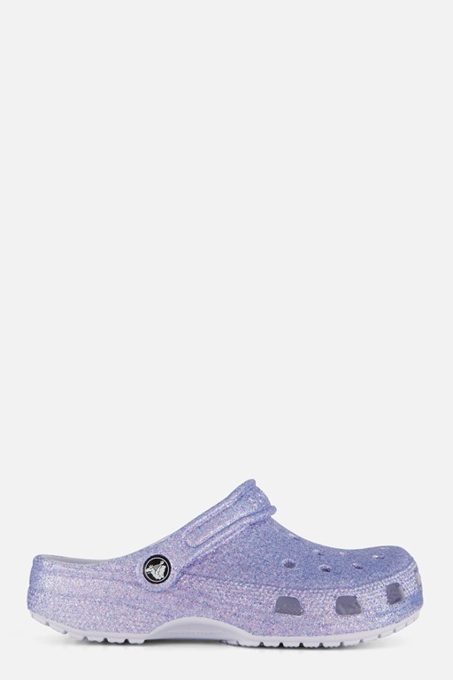 Crocs Classic Glitter Clog Slippers paars