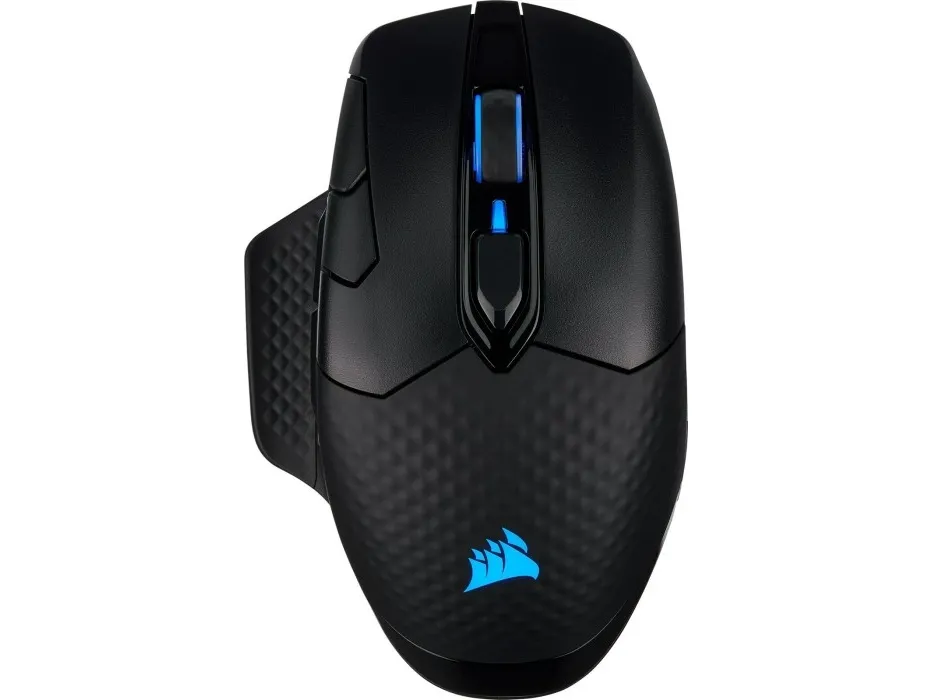 CORSAIR Gaming DARK CORE RGB PRO SE - Mus - optisk - 8 knapper - trådløs, kablet - USB, 2.4 GHz, Bluetooth 4.2 LE - sort