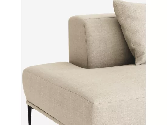 HABITAT - Méridienne droite en coton et lin garnie de plumes - Beige - Ottone II