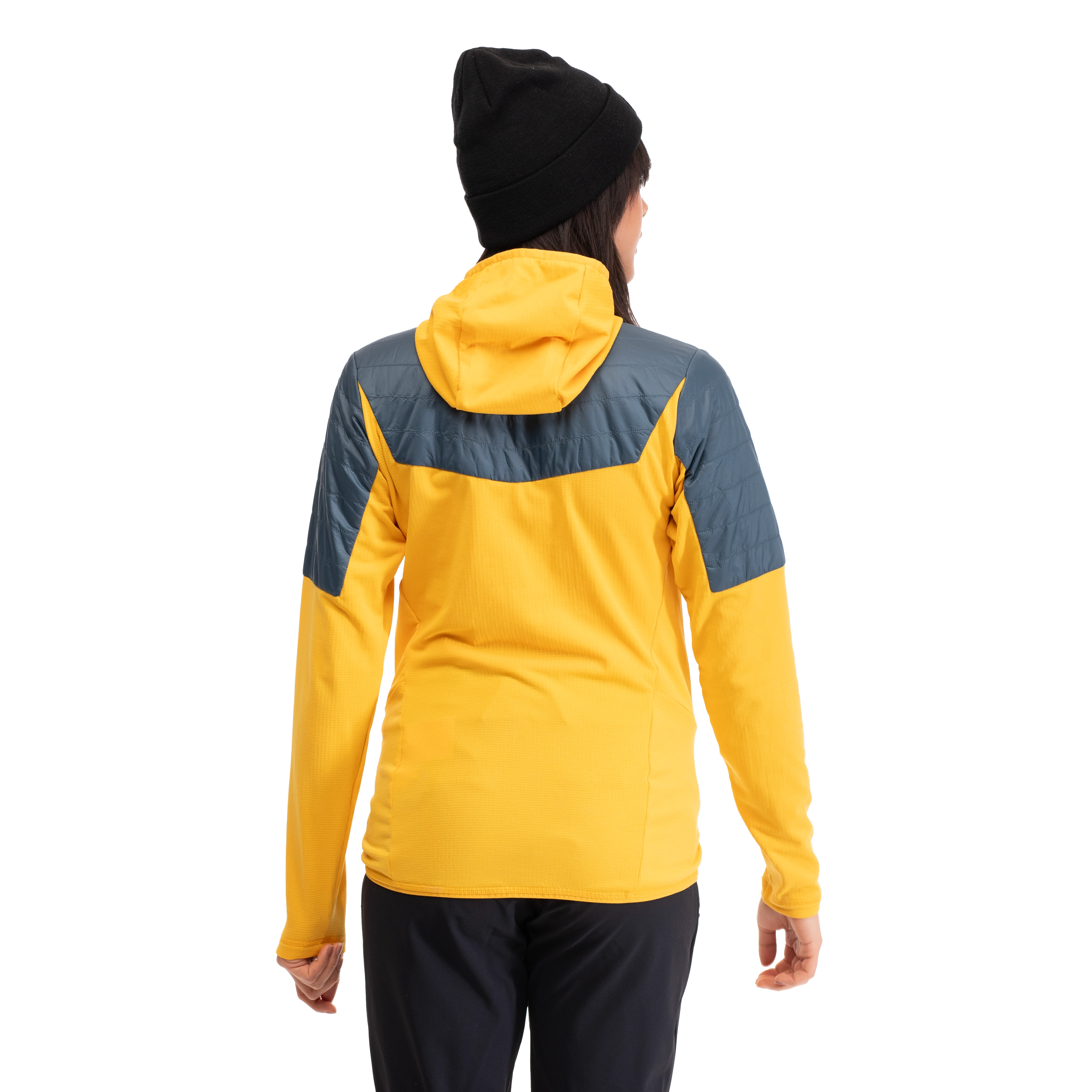 Senja Midlayer Hood W Jacket Light Golden Yellow / Orion Blue