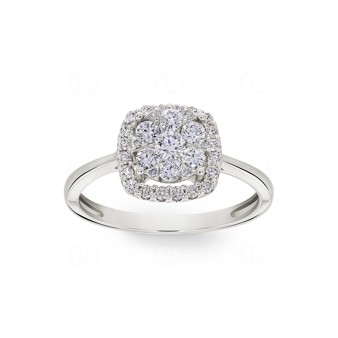 Verlobungsring 750/18 K Weissgold mit Diamanten 0.50 ct H/si by CHRISTIAN