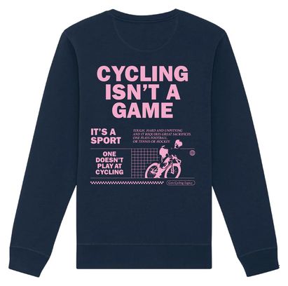 Sweat Unisexe Çois 'Cycling Isn't a Game' Bleu