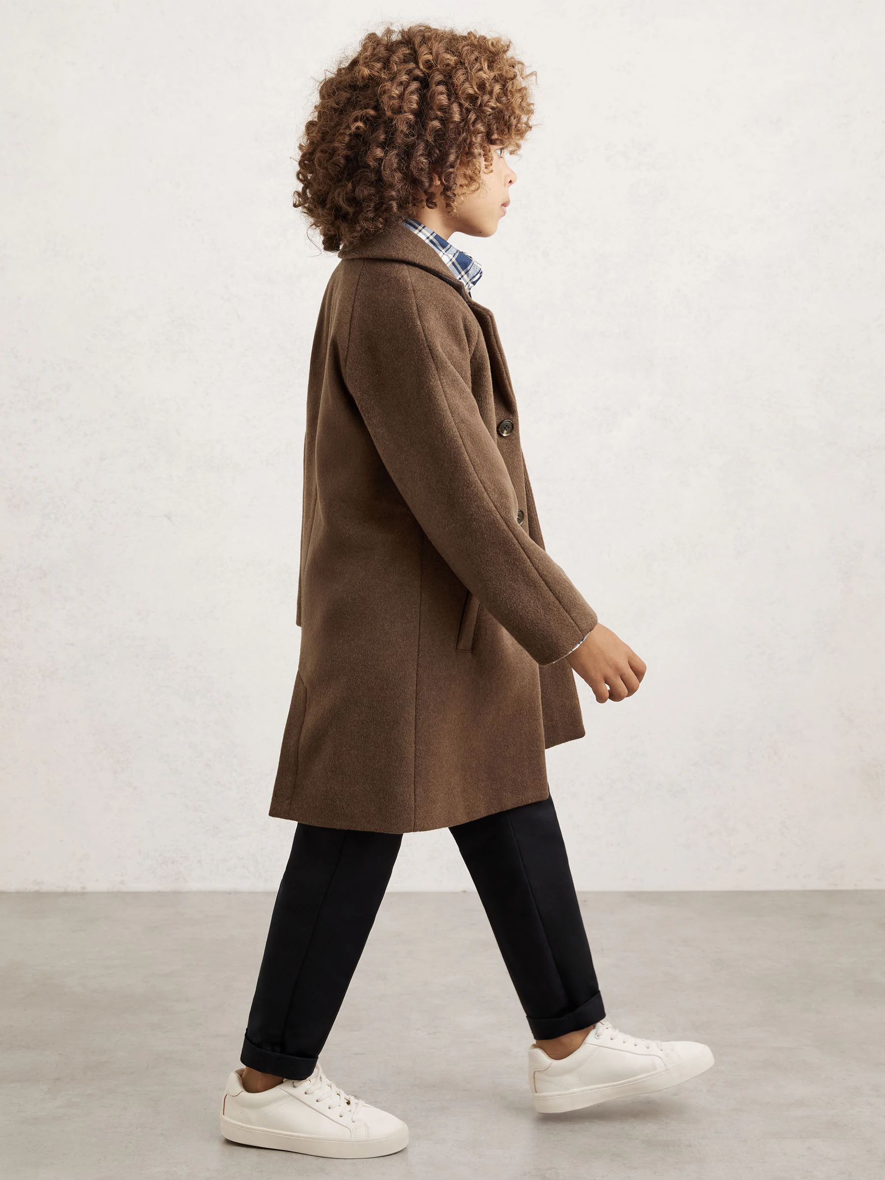 Lichtbruin - Reiss Wallace Wool-Blend Raglan-Sleeve Overcoat