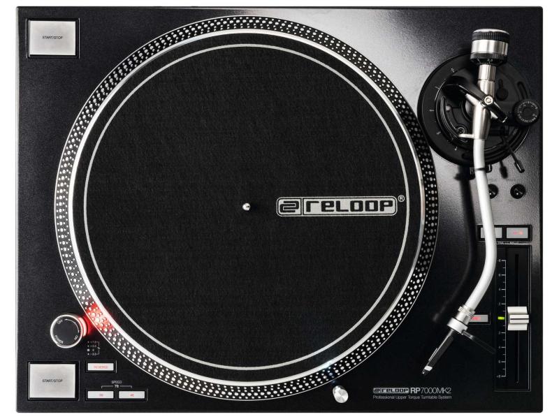 Reloop Plattenspieler RP-7000 MKII Schwarz Plattenspieler mit quarzgesteuertem Upper-Torque-Direktantrieb