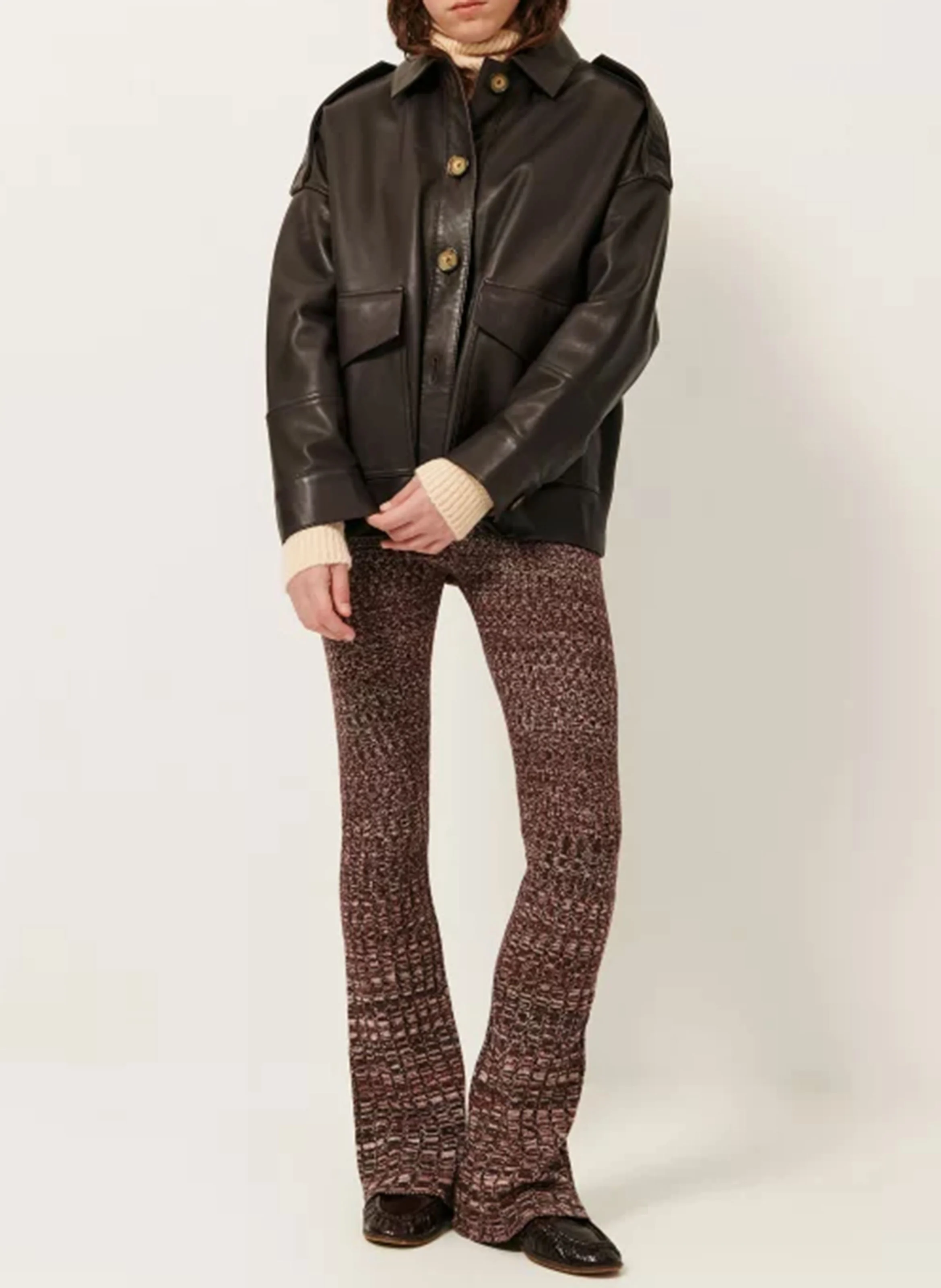 COMPOSTELLO - Pantalon en maille| Marron