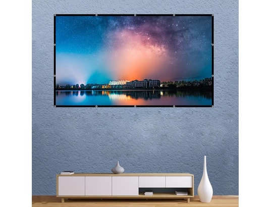 YONIS - Ecran de projection pliable en soie de lait polyester 120 po...