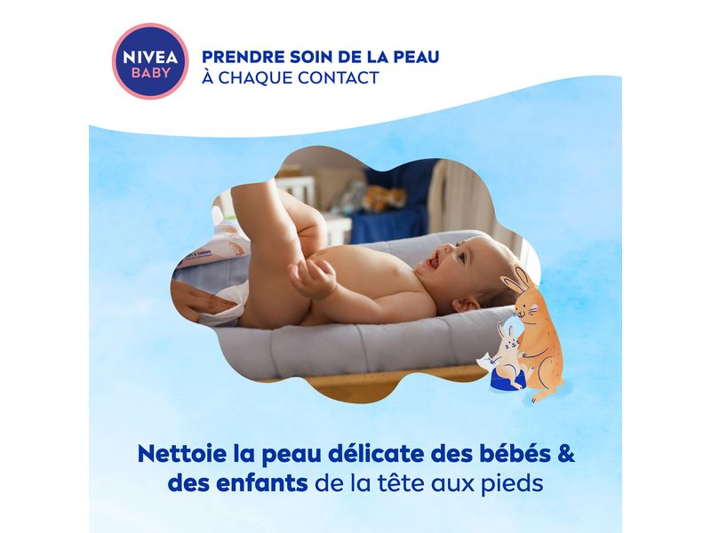 NIVEA BABY Feuchttücher Multipack Toddies 12 x 57 Stück Für natürlich gepflegte Haut ab der ersten Berührung