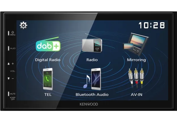 Kenwood Electronics DMX129DAB, Sort, 2 DIN, 64 W, 45 W, 99 dB, 24t