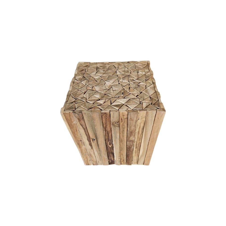 Noa bijzet tafel vierkant Naturel