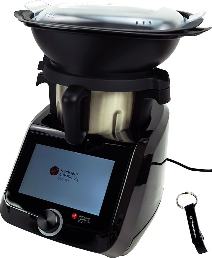 HEADNMORE® Bundle - SILVERCREST® Monsieur Cuisine Smart SKMS 1200 C1 Schwarz +Schlüsselanhänger