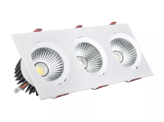 Spot Downlight LED 45W Rectangulaire Madison Coupe 400x120 mm 3000K Blanc chaud