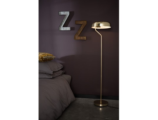 DUTCHBONE - Lampadaire salon Lampadaire design métal finitions dorées Eclipse - Couleur ...