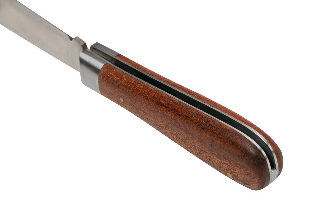 Otter Anchor Knife 173 R Small Stainless, Sapeli, Brass Anchor, zakmes
