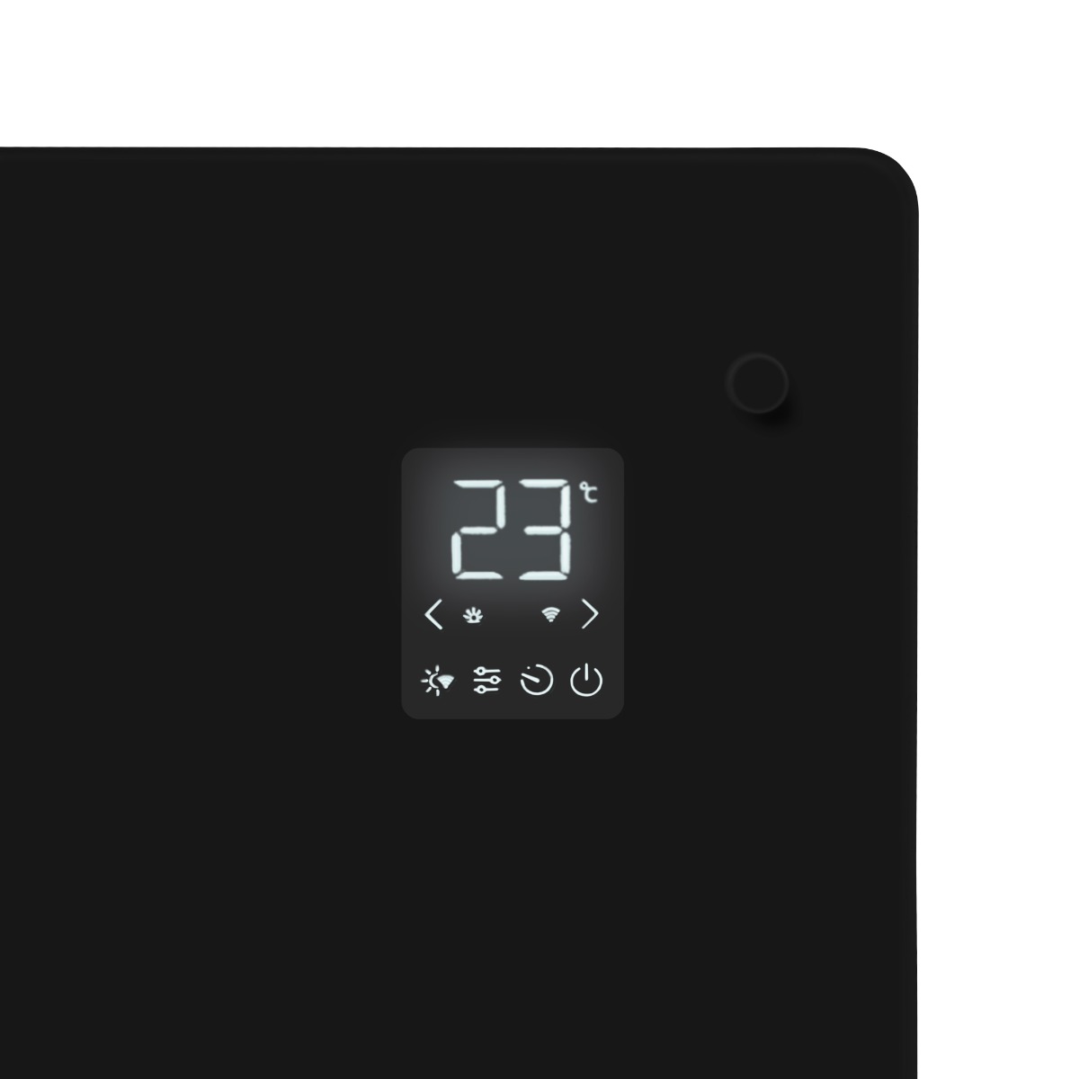 Vonroc 1500 watt convector kachel met glazen paneel - Black