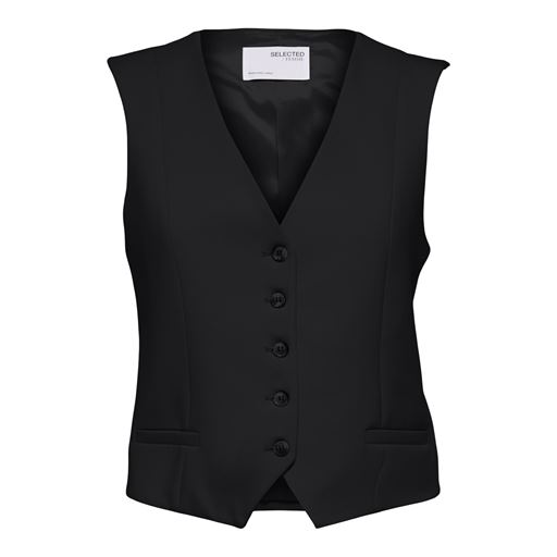 Selected Femme Rita Vest, Sort, 38