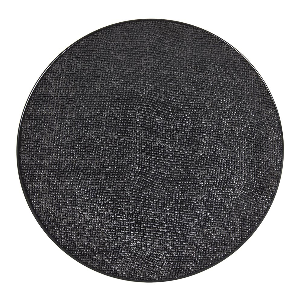Assiette de présentation Vésuvio noir 31 cm Table passion