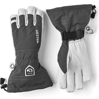 Hestra Army Leather Heli Ski Fingerhandschuhe Grey