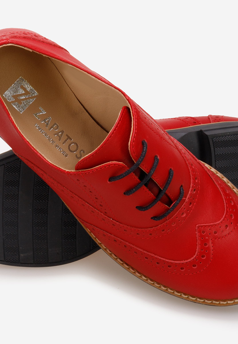 Chaussures brogue pour femme rouges Emily